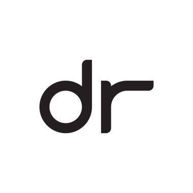 dr ilk harf vektör logo simgesi