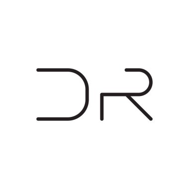 dr ilk harf vektör logo simgesi