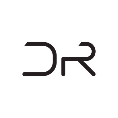 dr ilk harf vektör logo simgesi
