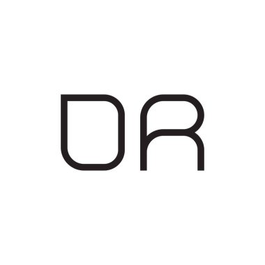 dr ilk harf vektör logo simgesi