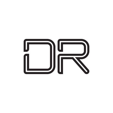 dr ilk harf vektör logo simgesi