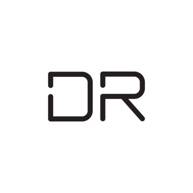 dr ilk harf vektör logo simgesi