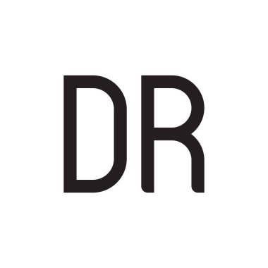 dr ilk harf vektör logo simgesi