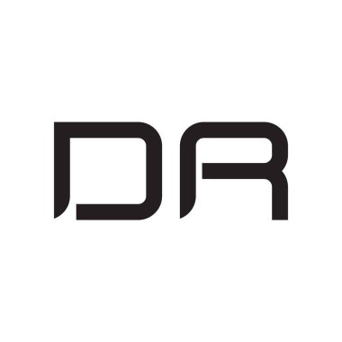 dr ilk harf vektör logo simgesi