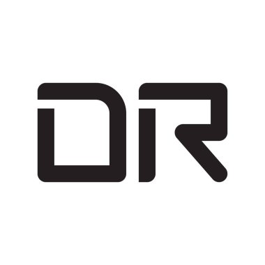 dr ilk harf vektör logo simgesi