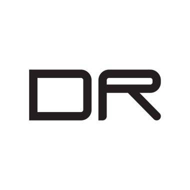 dr ilk harf vektör logo simgesi