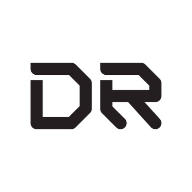 dr ilk harf vektör logo simgesi