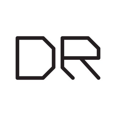 dr ilk harf vektör logo simgesi