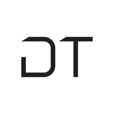 dt ilk harf vektör logo simgesi