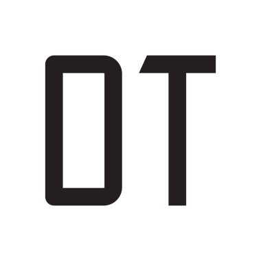 dt ilk harf vektör logo simgesi