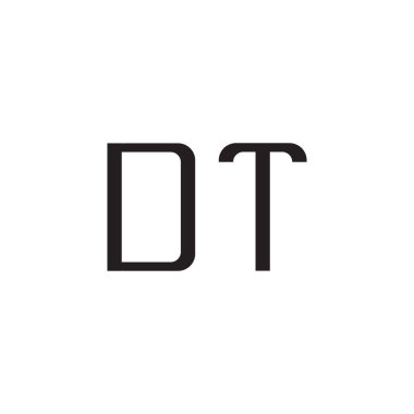 dt ilk harf vektör logo simgesi