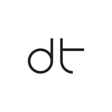 dt ilk harf vektör logo simgesi