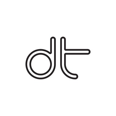dt ilk harf vektör logo simgesi