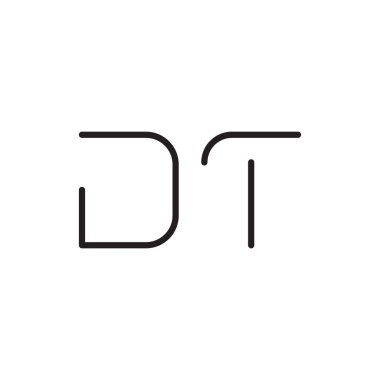dt ilk harf vektör logo simgesi