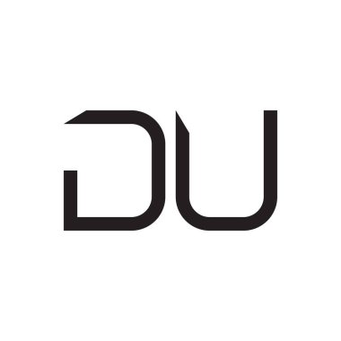 du ilk harf vektör logosu simgesi