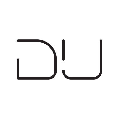 du ilk harf vektör logosu simgesi