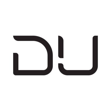 du ilk harf vektör logosu simgesi