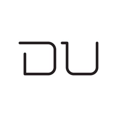 du ilk harf vektör logosu simgesi