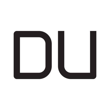 du ilk harf vektör logosu simgesi