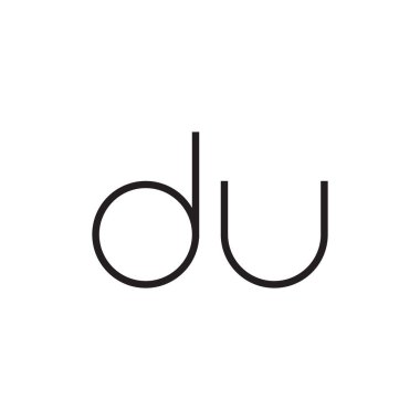 du ilk harf vektör logosu simgesi