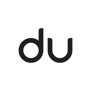 du ilk harf vektör logosu simgesi