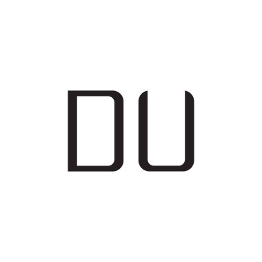 du ilk harf vektör logosu simgesi