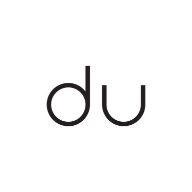 du ilk harf vektör logosu simgesi
