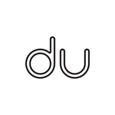 du ilk harf vektör logosu simgesi