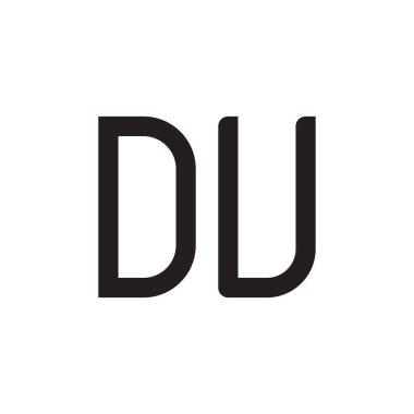 du ilk harf vektör logosu simgesi