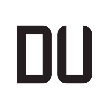 du ilk harf vektör logosu simgesi