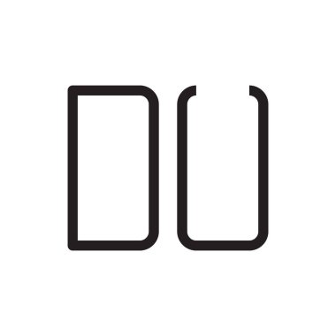 du ilk harf vektör logosu simgesi