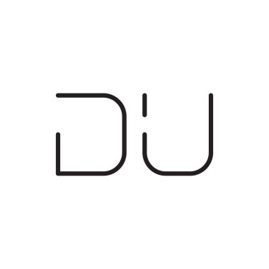 du ilk harf vektör logosu simgesi