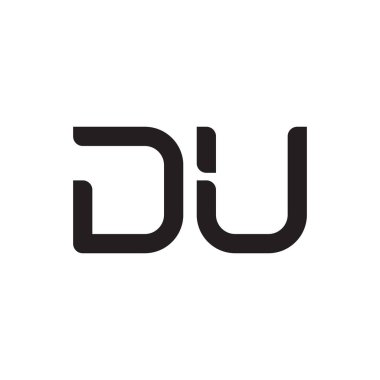 du ilk harf vektör logosu simgesi