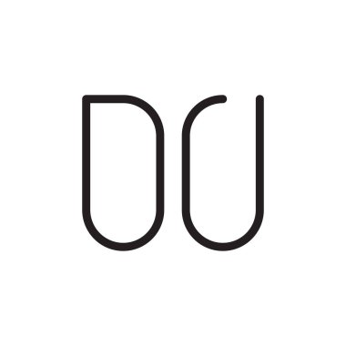 du ilk harf vektör logosu simgesi