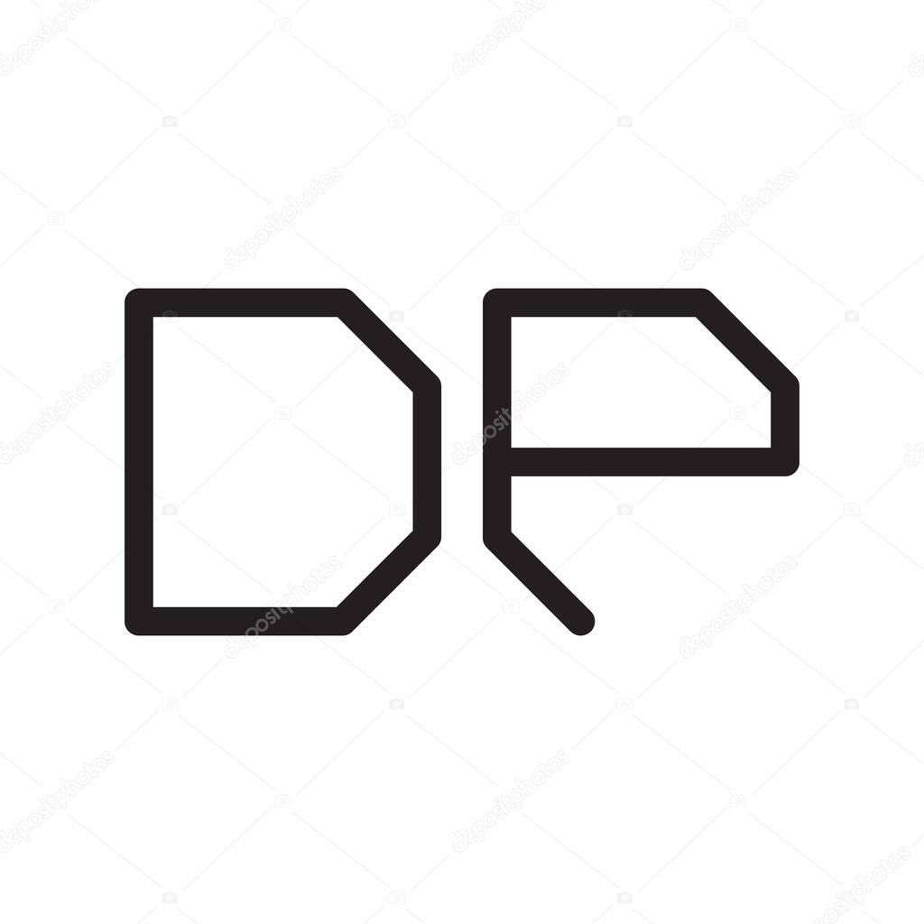 dp initial letter vector logo icon