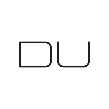 du ilk harf vektör logosu simgesi