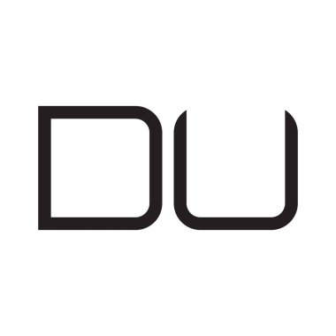 du ilk harf vektör logosu simgesi