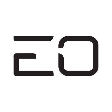eo ilk harf vektör logosu simgesi