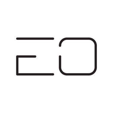 eo ilk harf vektör logosu simgesi