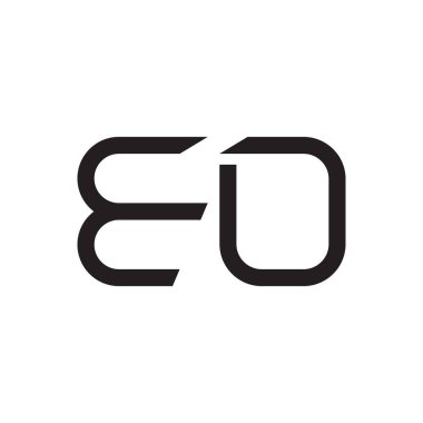 eo ilk harf vektör logosu simgesi