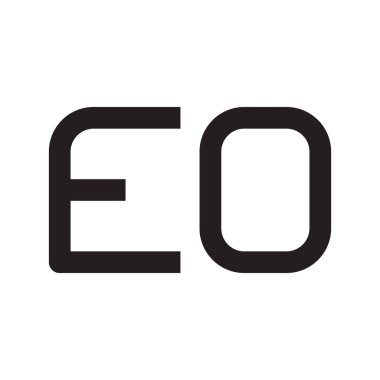 eo ilk harf vektör logosu simgesi