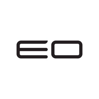 eo ilk harf vektör logosu simgesi