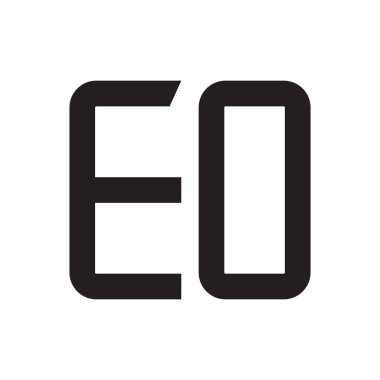 eo ilk harf vektör logosu simgesi