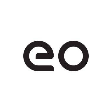 eo ilk harf vektör logosu simgesi