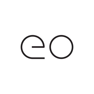eo ilk harf vektör logosu simgesi