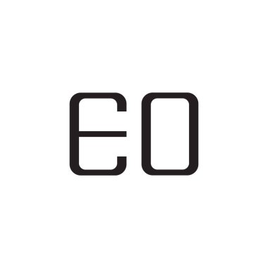 eo ilk harf vektör logosu simgesi