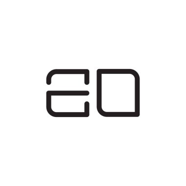 eo ilk harf vektör logosu simgesi