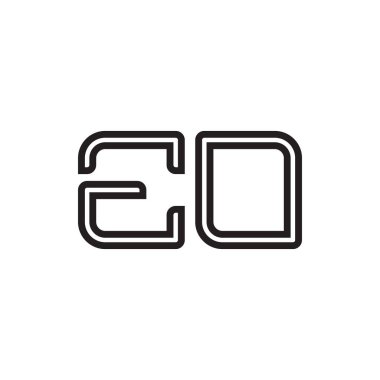 eo ilk harf vektör logosu simgesi