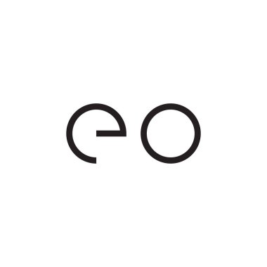 eo ilk harf vektör logosu simgesi