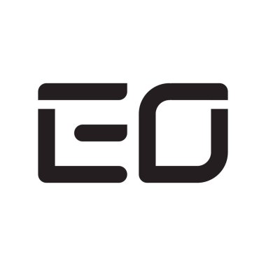 eo ilk harf vektör logosu simgesi